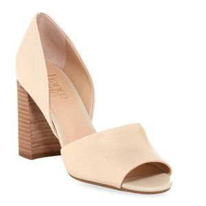 Franco Sarto Emma d’Orsay Nude Stacked Heel
